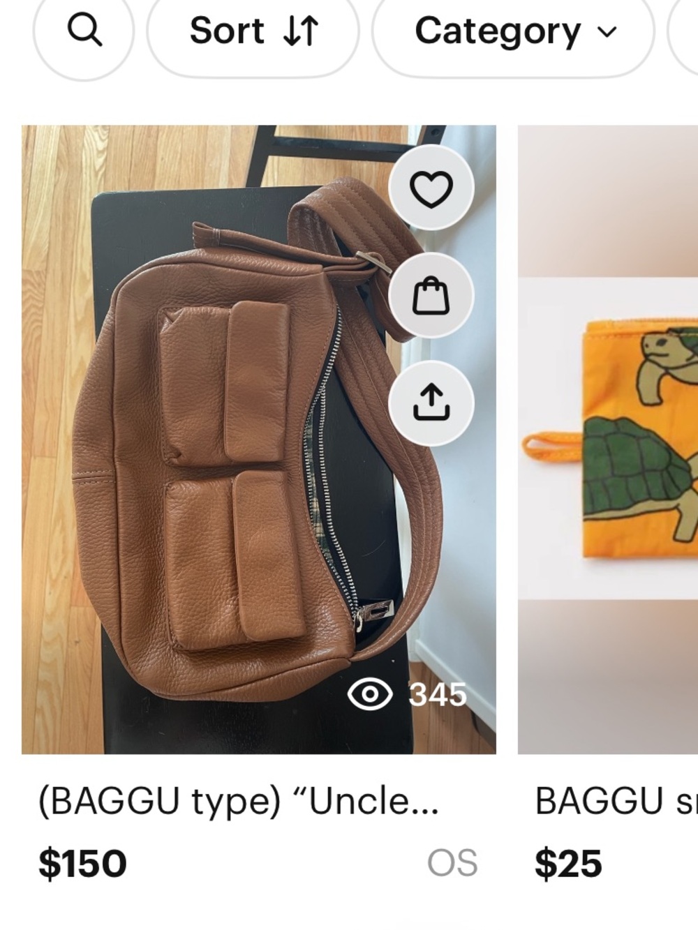 reference only DO NOT BUY - Selling uncle leather mini cargo shoulder bag